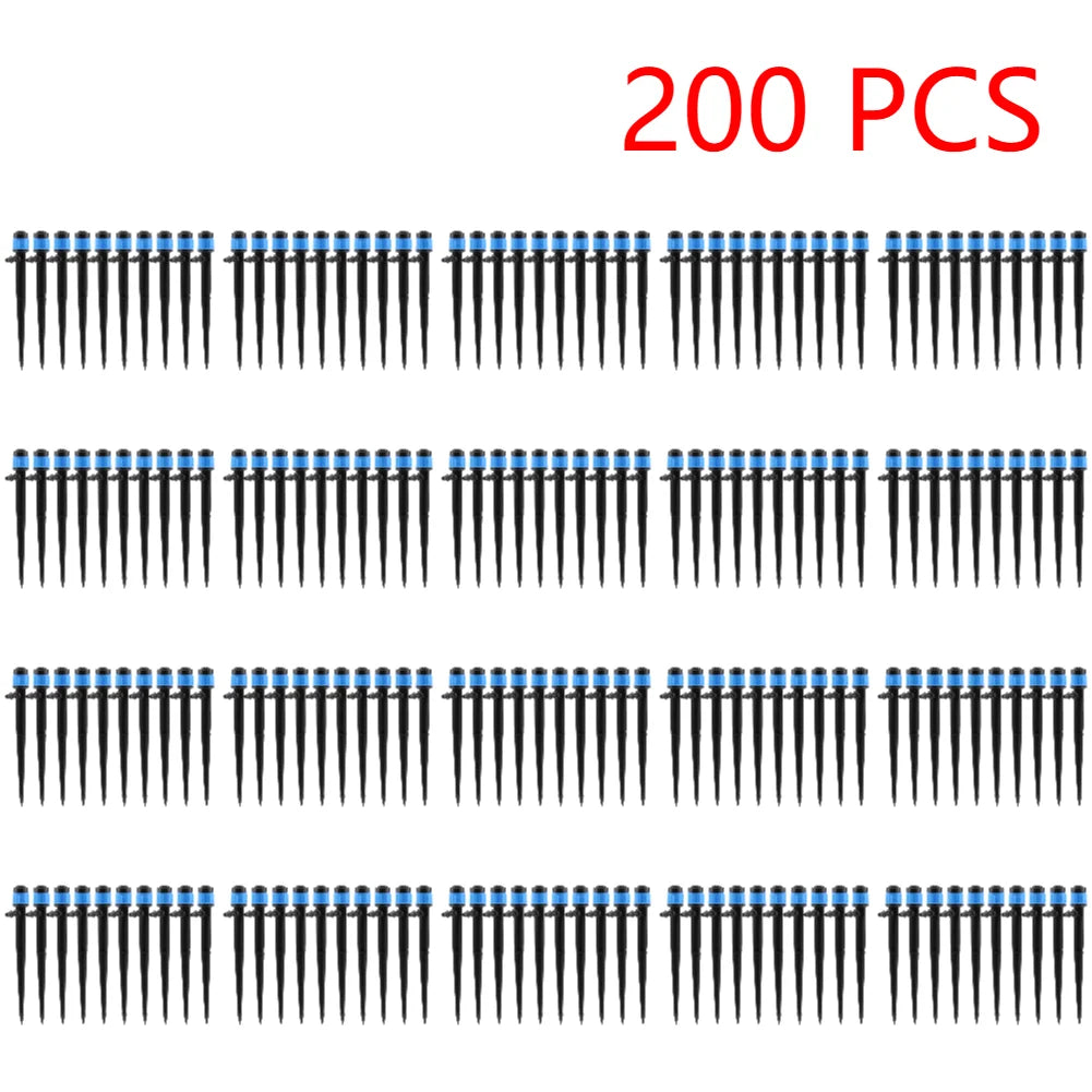 10-300Pcs Garden Micro Drip Irrigation 360 Degrees Rotating Nozzle Sprayer Sprinkler for 4/7" Hose Garden Plants Watering System