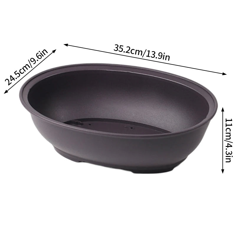 Rectangular Flowerpots Plastic Bonsai Plants Pot Square for Flower Balcony Garden Yard Landscape Bonsai Pot Trays Home Decor