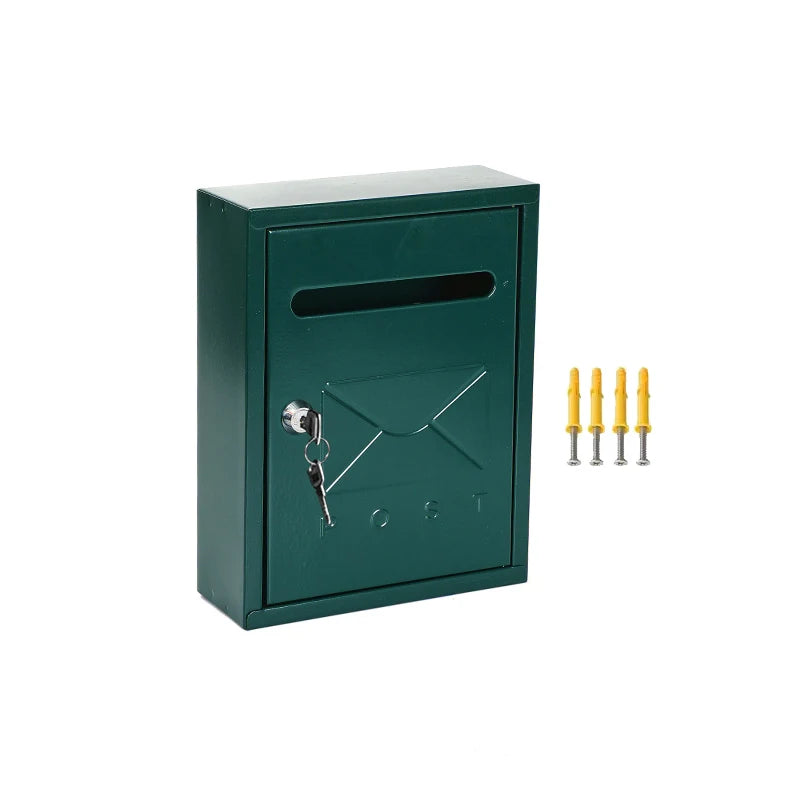 20x7.5x26cm Metal Wall Mount Mailbox Letter Box Apartment Complaint Box Large Capacity Easy Installation Office Home Postbox