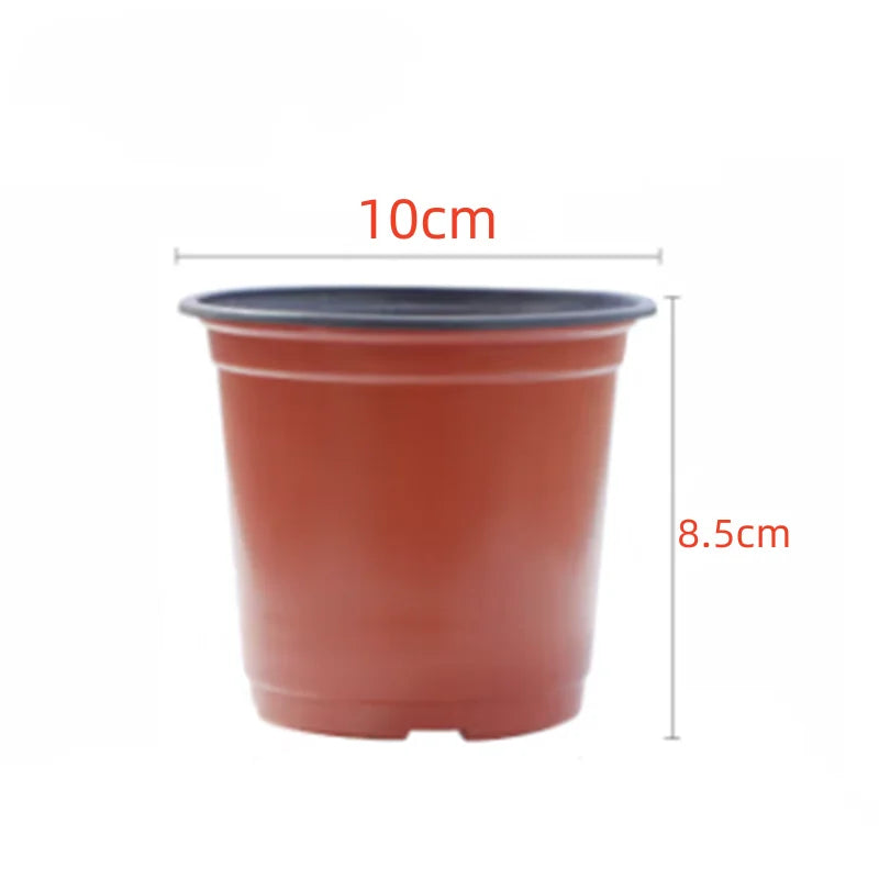 20pcs/50Pcs Thin section Plastic Grow Box Fall Resistant Tray For Home Garden Plant Pot Nursery Transplant Flower ling Pots D4