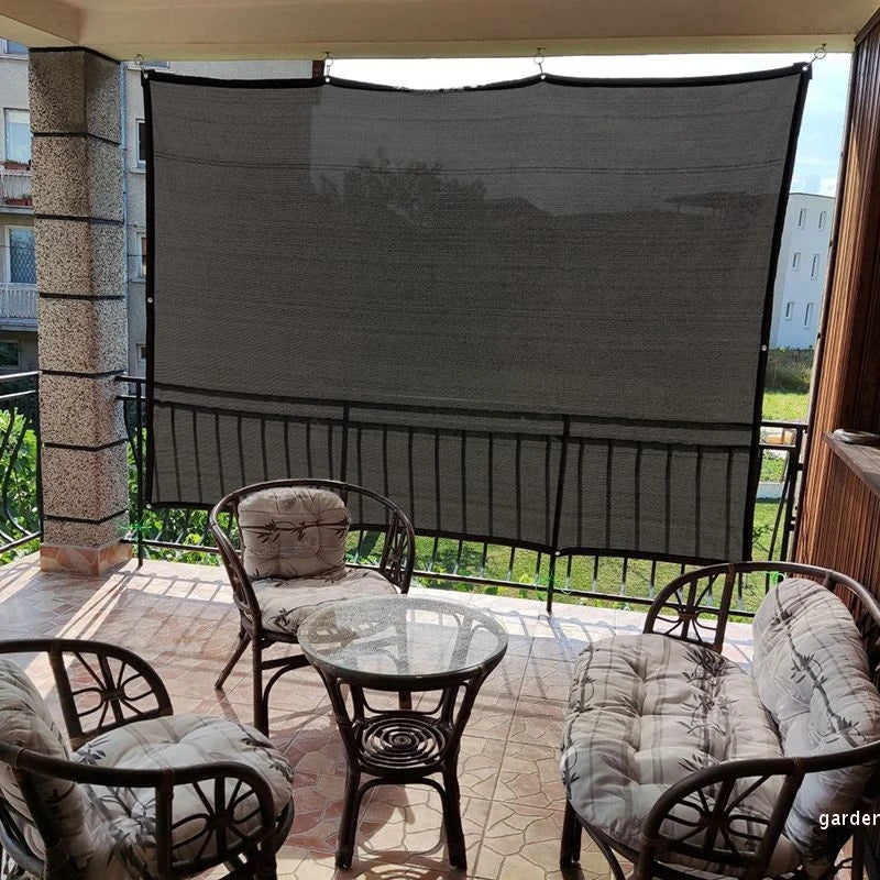 Outdoor Garden Sunshade Net Terrace Sunshade Sail Shading Mesh Cover With Grommets Camping Anti-UV Pergola Car Canvas Awning