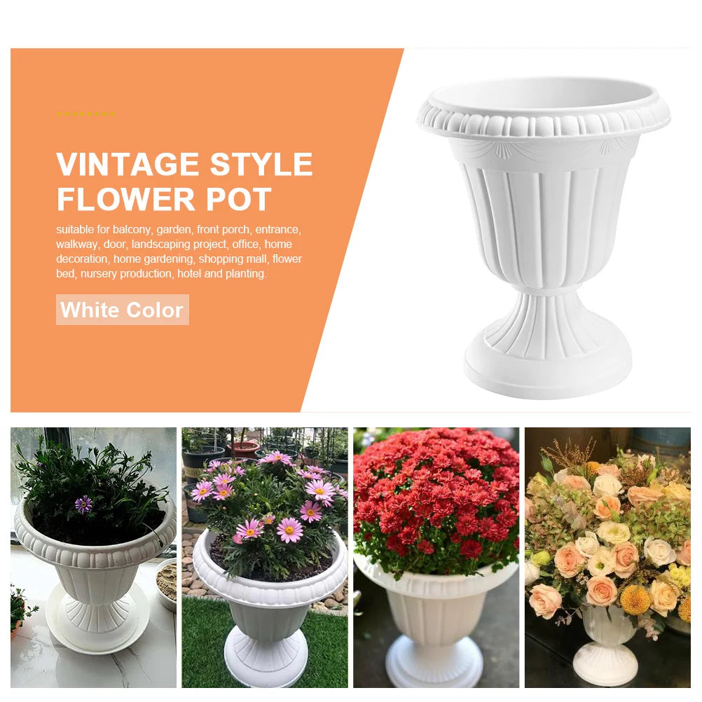 Durable Plastic Roman Column Planter Decorative Flower Pot Balcony Planter Home Decor Planters Garden Supplies Household Flower