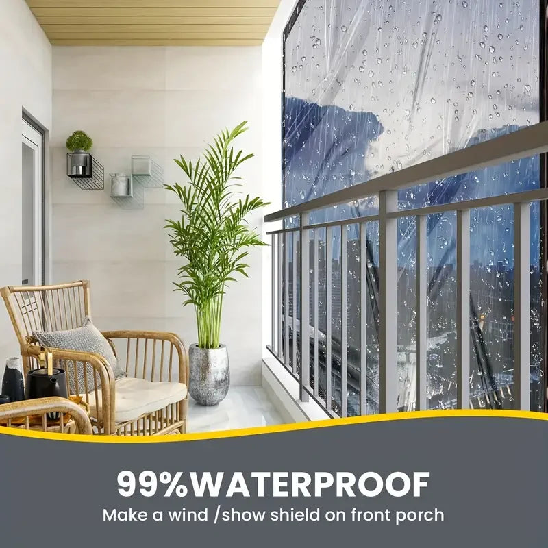 Thickening Transparent Rain Cloth Gardening Waterproof Cloth Rain Proof Windproof Balcony Awning Suitable For Multiple Scenarios