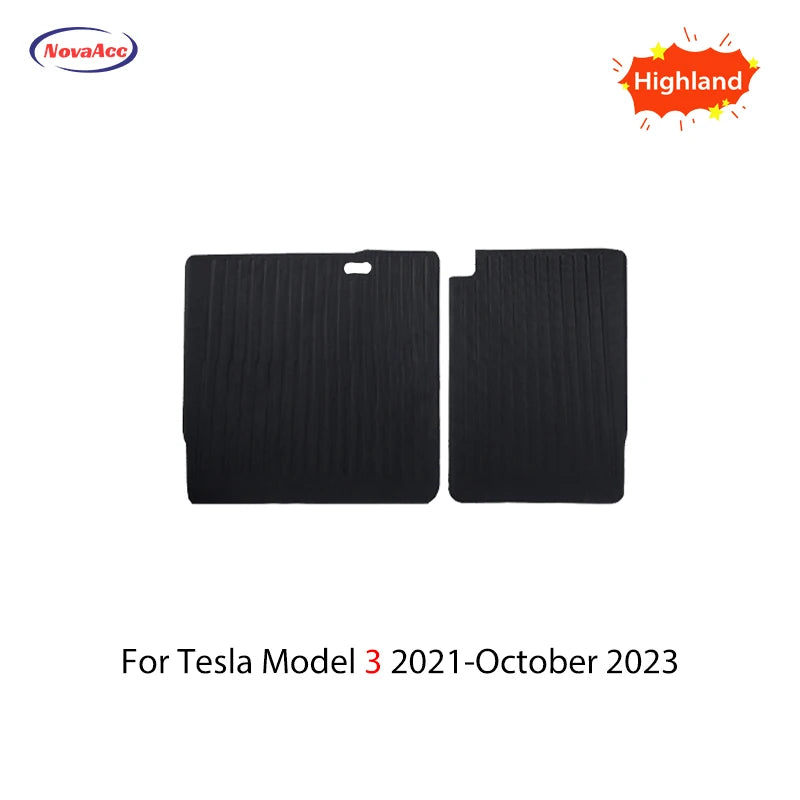 NovaAcc For Tesla Floor Mats Model Y 2017-2024 Model 3 2021 to 2024 Highland All Weather Trunk Mats Floor Liner Car Accessories