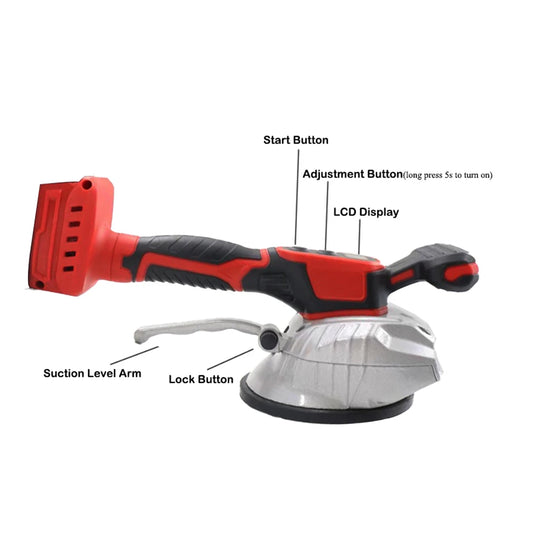 Tile Tiling Machine High Loading Capacity Wall Floor Tile Laying Vibrating Tool 8 Gears Fit Milwaukee 18V Battery(No Battery)