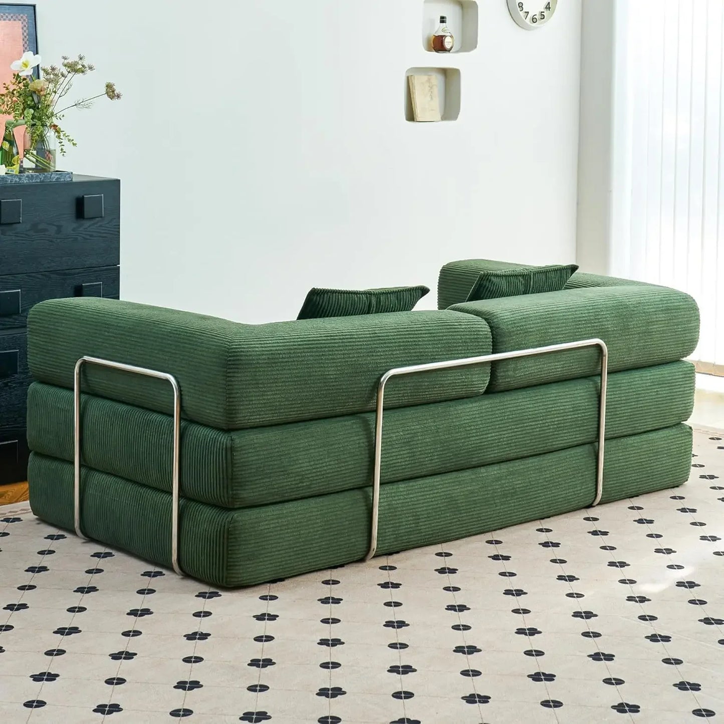 2025 New Design Corner Style Vacuum Compression Fabric Sofa Compressed Bed Set Home Apartment Hotel Living Room Sofa Bed