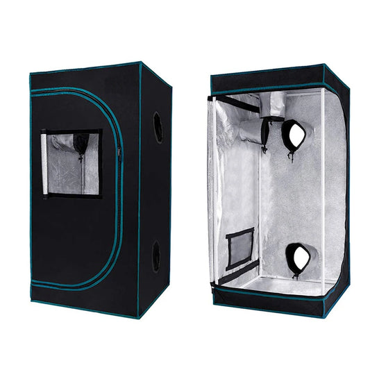 TG-60x60x160 cm plant growth tent, made of Oxford cloth, with an observation window, a tool kit and white iron pipes.