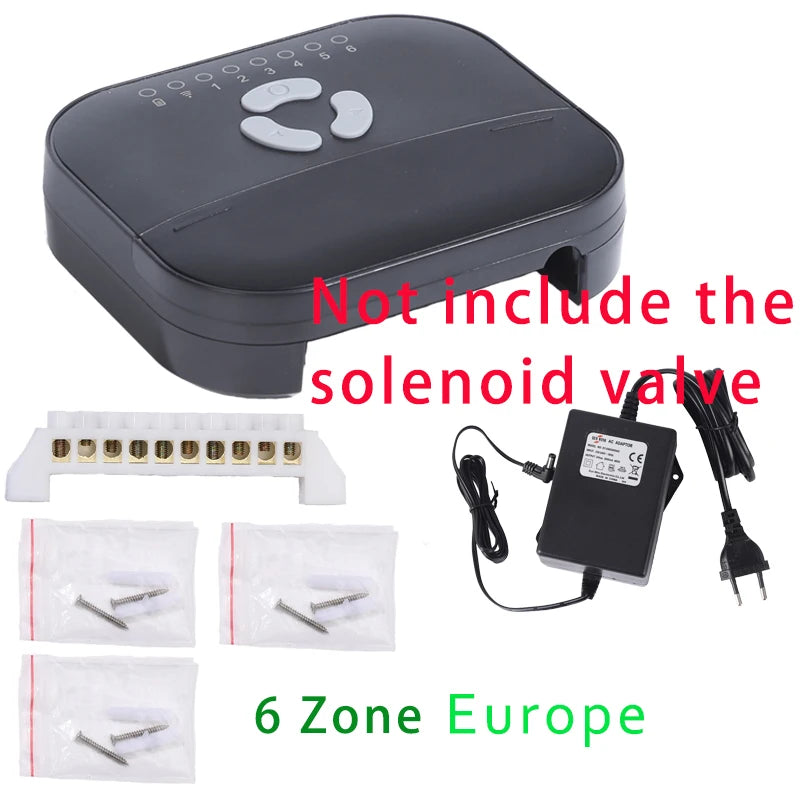6 Zone WIFI Connect Tuya Smart Home Watering Timer and Garden Irrigation Controller Water solenoid Valve Irrigation Timer System