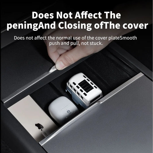 YZ For Tesla Model 3 Highland 2024 Model Y juniper 2025 Storage Box Center Armrest Hidden Box Cup Holder Organizer Accessories