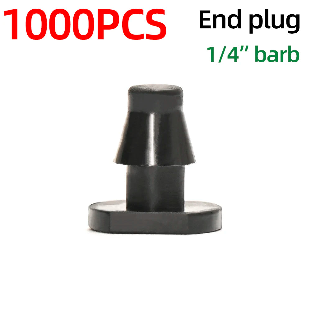 1/4" Pvc Hose Barb Connector End Cap Goof Plug Automatic Drip Irrigation Connectors Garden Watering System Water Pipe