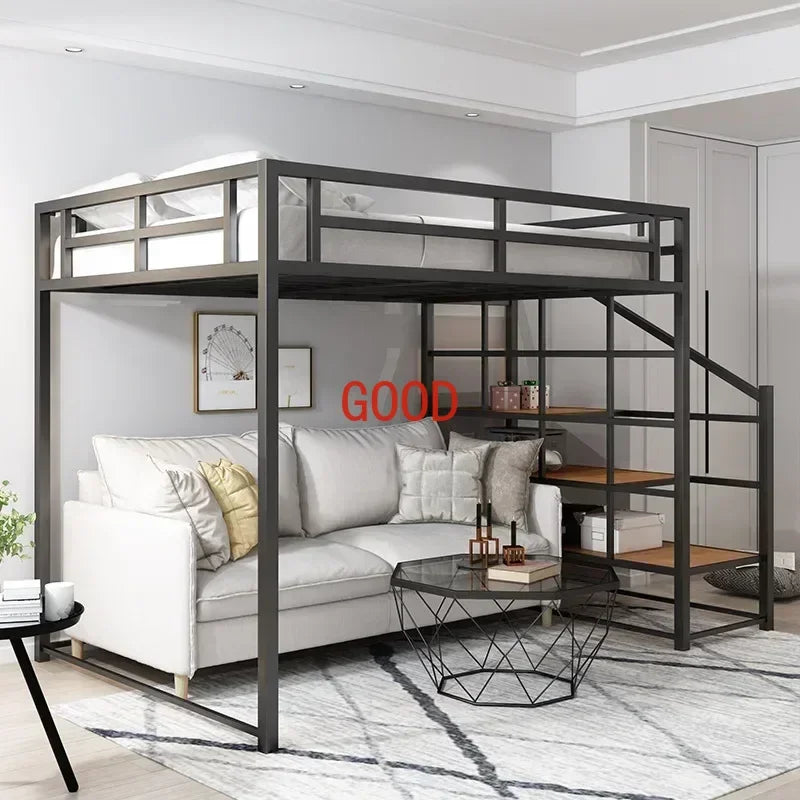 Dormitory Queen Size Good Quality Loft Bed Hostel Adult Metal Bunk Beds With Stairs