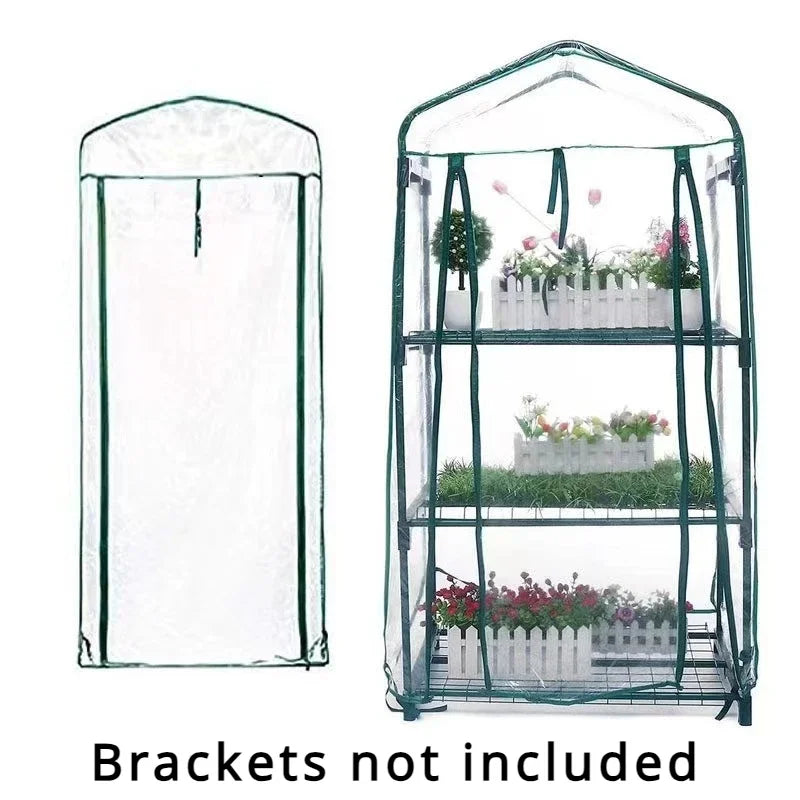Garden Warmer Cover PVC Flower and Plant Insulated Warming Shed Greenhouse Warming Sunroom Insulated Rainproof Trellis
