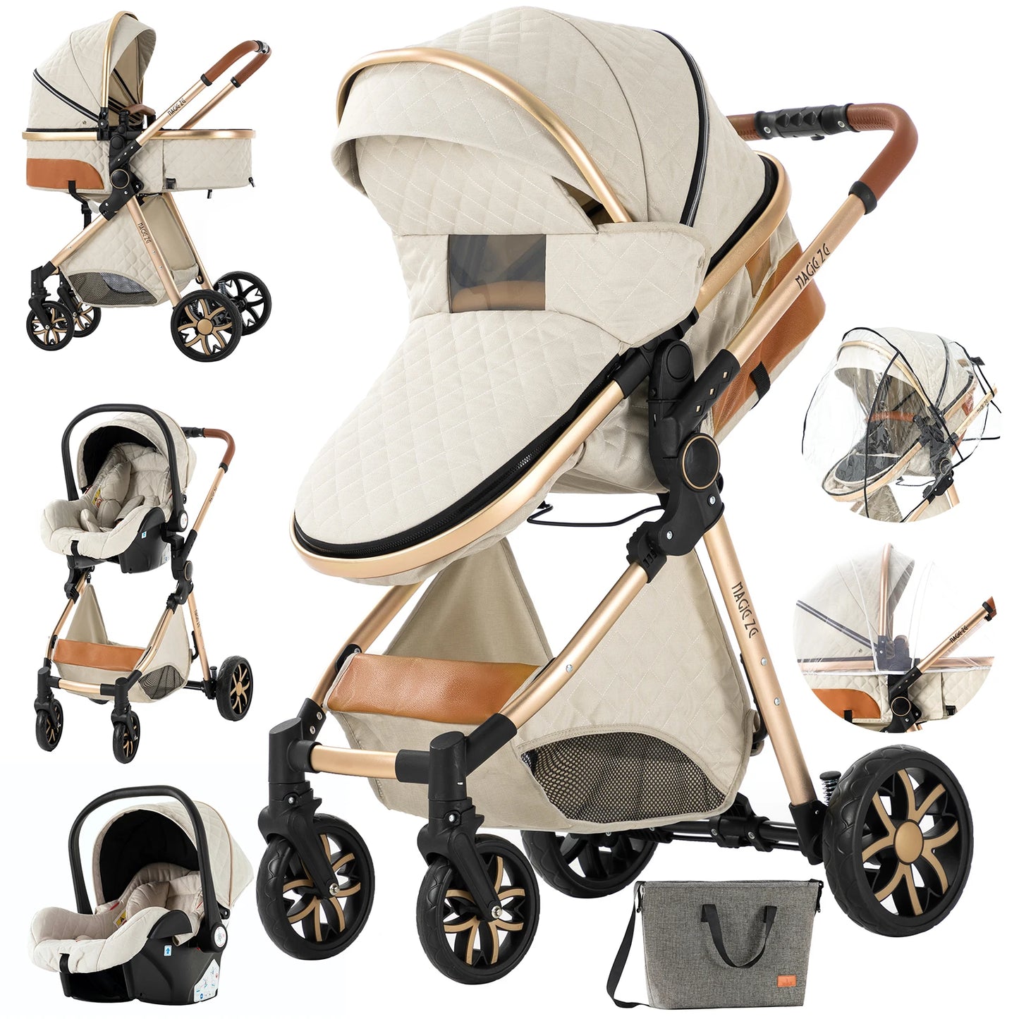 3 In 1 Baby Stroller Baby Cart Baby Accessories Baby Walker Infant Mother-Kids Children Portable Newborn Light Multifunctional