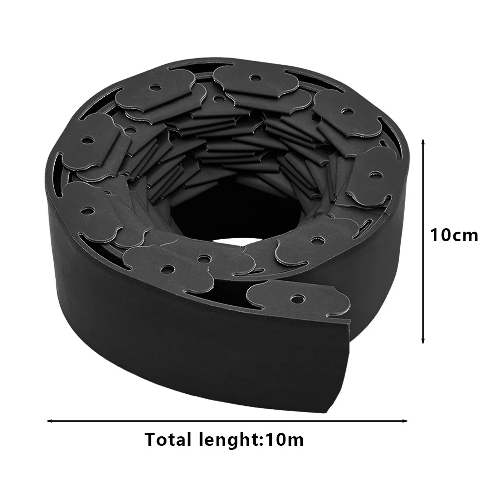 【Breeins】Landscape Edging Length No Digging Garden Edging Kit Include 15/30 Spikes, Premium Yard Edging Fence with One Spike p
