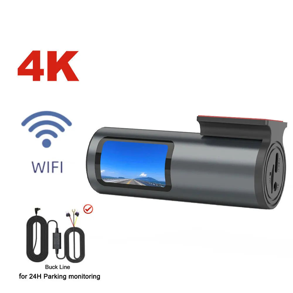 Dash Cam 4K WiFi GPS Dash Camera for Cars Mini Front Car DVR 24H Parki