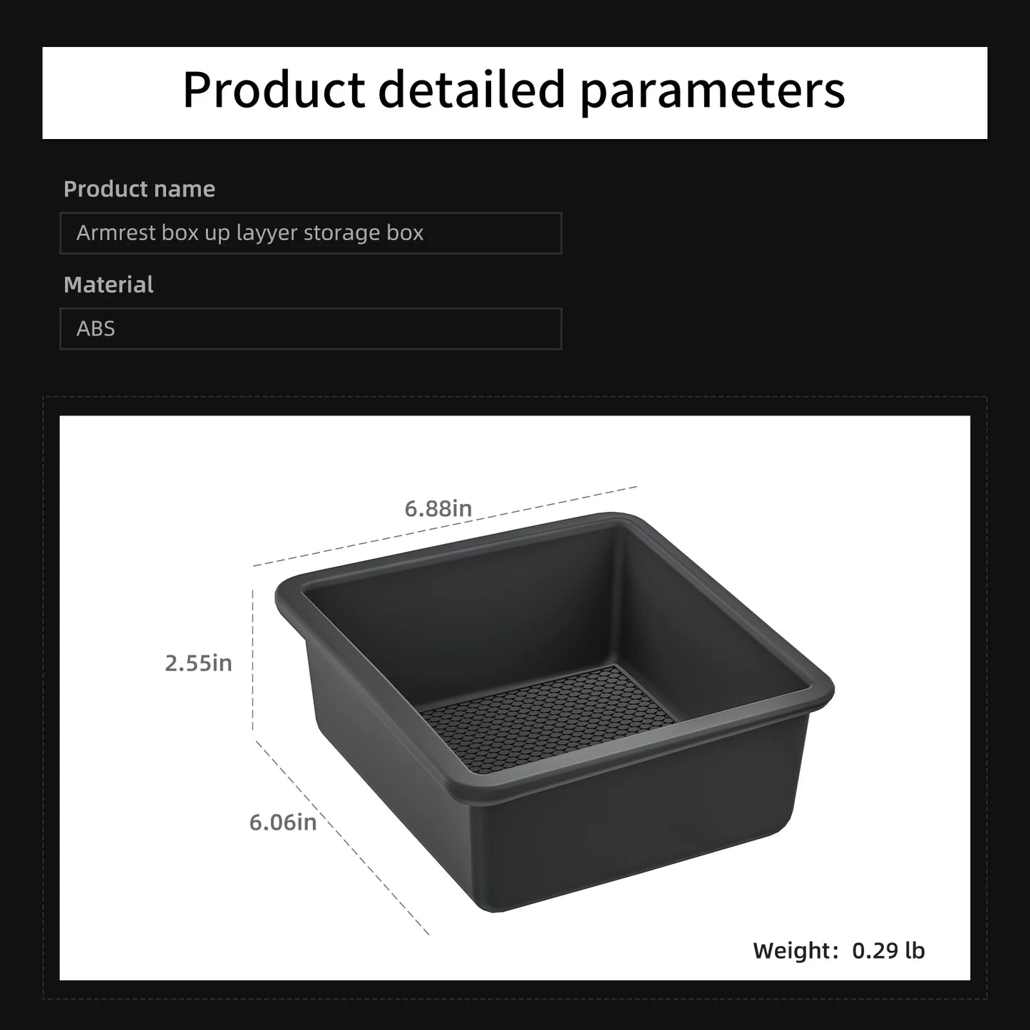 Smabee for Tesla Model Y Launch 2025 Juniper/Model 3 Highland Car Center Console Armrest Storage Box Tray Accessories Tidying