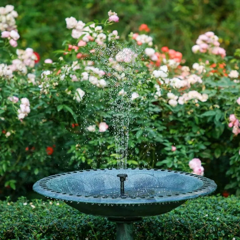 3.5W Solar Fountain Disk Design with 6 Nozzles Fountain Pump for DIY Design Water Splash Powerful Solar Panel Outdoor Decoration