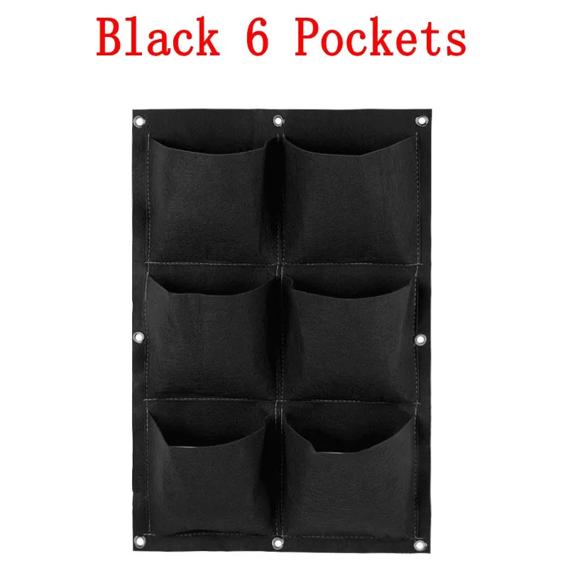Black Green Wall Hanging Planting Bags Flower Pot Grow Bag Garden Planter Vertical Suculentas Plant Pot Home Decor Accessories