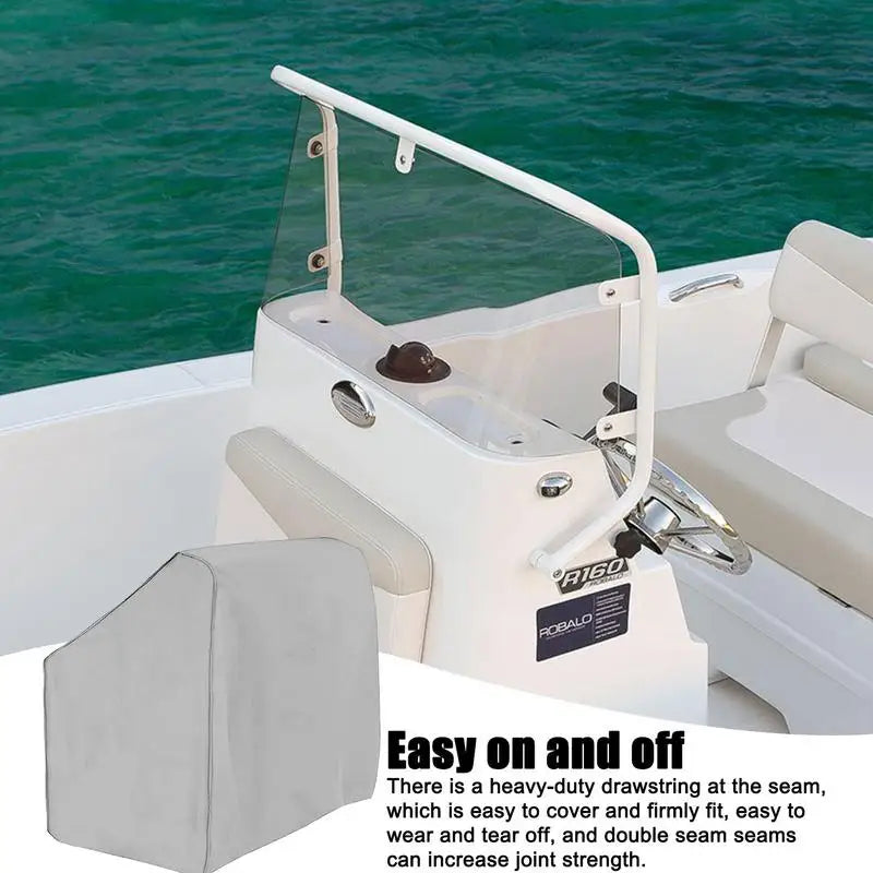Boat Center Console Cover Polyester Canvas Waterproof 600d Marine Grade Boat Accessories For Center Console Boats Fits Most