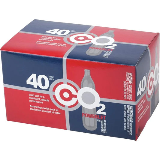 40-Count 12-Gram CO2 Cartridges For Air Rifles And Air Pistols 23140-N, Packaging May Vary
