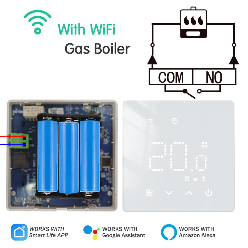 Floor Heating Thermostat Tuya WiFi Programmable Temperature Controller for Electric Warm Gas Boiler Smart Life Work with Alexa