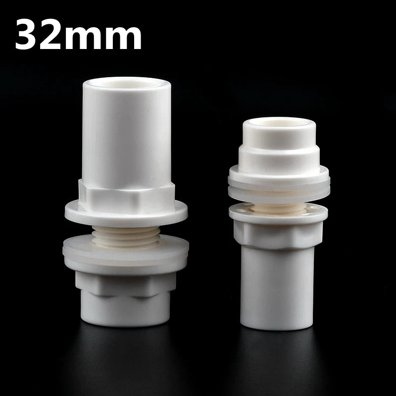 20-50mm PVC Pipe Thicken Connectors Fish Tank Pipe Drainage Connector Garden Drain UPVC Pipe Adapter Water Supply Pipe Fittings