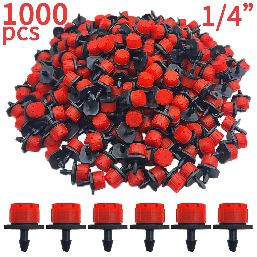 OASIS 30-1000PCS 4/7mm Garden Irrigation Nozzle Adjustable Dripper Watering Sprinkler Emitter Micro Drip Balcony Yard Greenhous