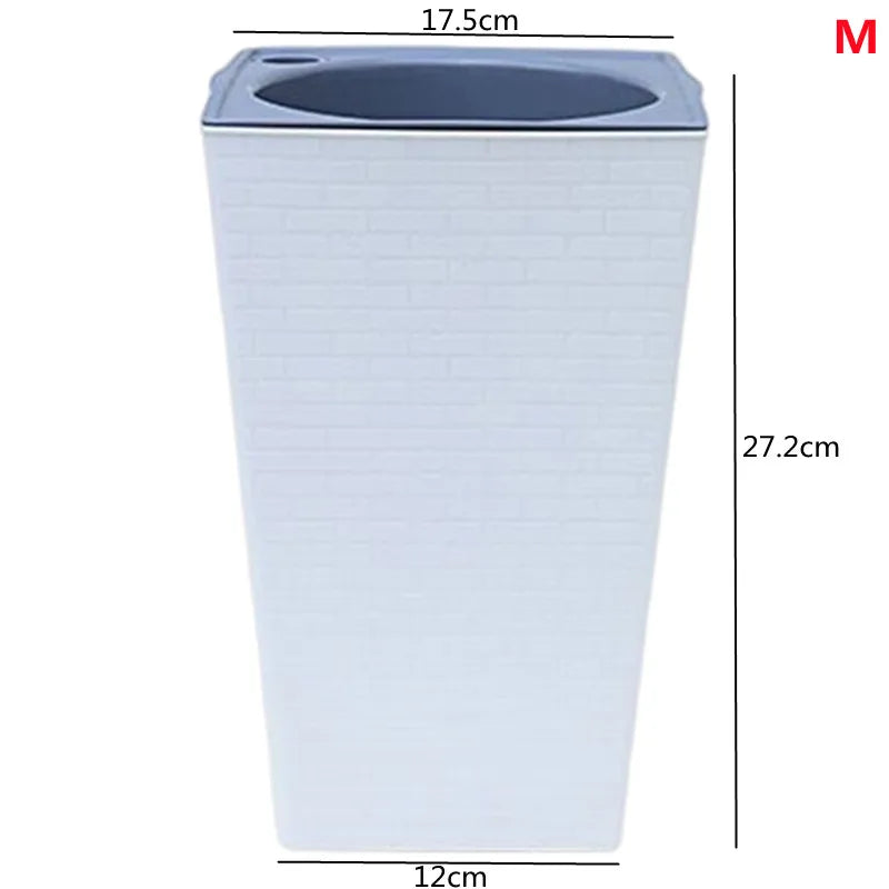 Self Watering Planter Handmade Self Watering Plant Flower Pot With Water Container Modern Flowerpot Plastic Planter Garden Decor
