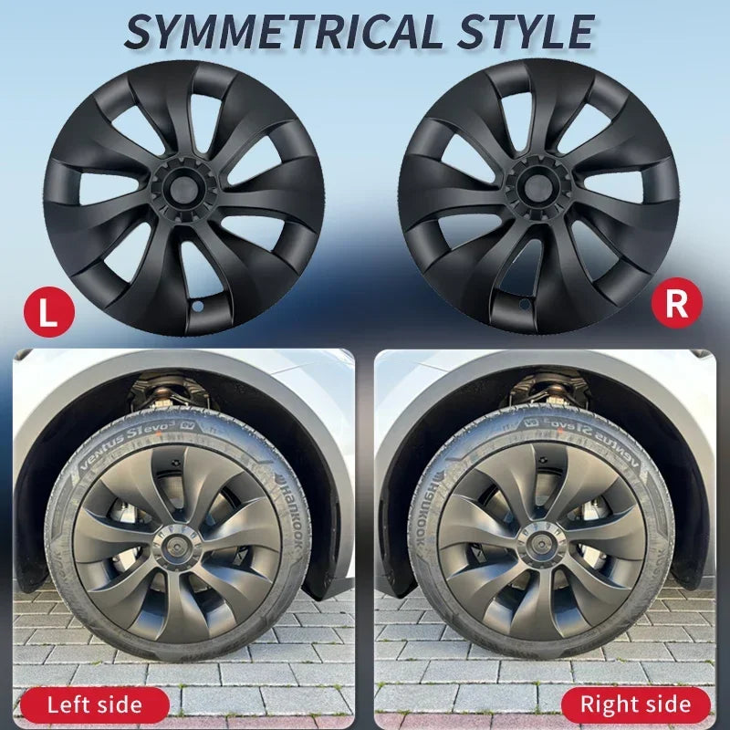 4PCS Hub Cap Car Performance Replacement for Tesla Model Y Wheel Cap 19 Inch Automobile Hubcap Full Cover Accessories 2022 2023