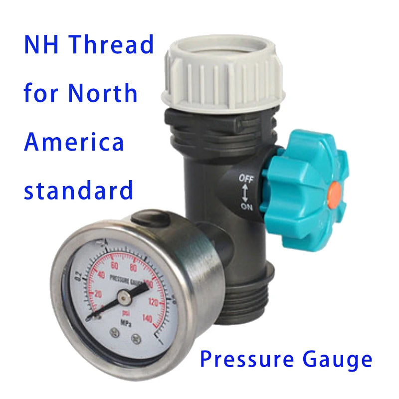 Water Flow Meter Measure Gallon/Liter Consumption and Flow Rate for Outdoor Garden Hose Watering RV Water Tank Filling