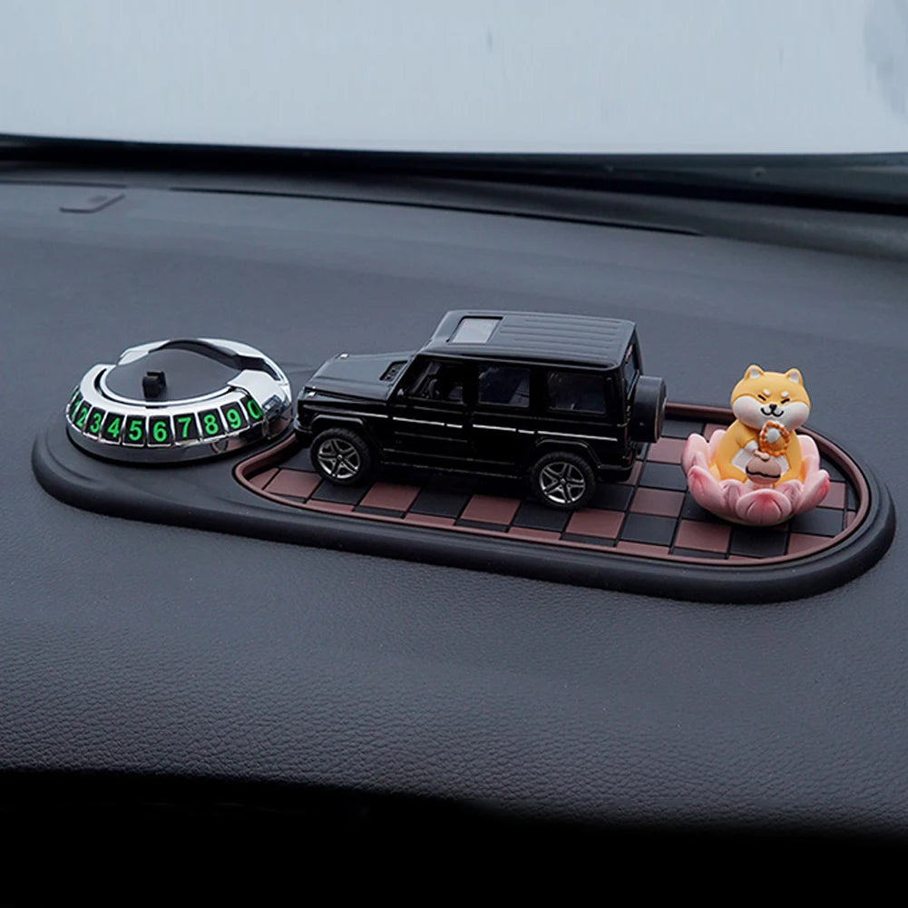 Car Anti-Slip Mat Car Dash Grip Pad with Temporary Parking Numbe 360 D