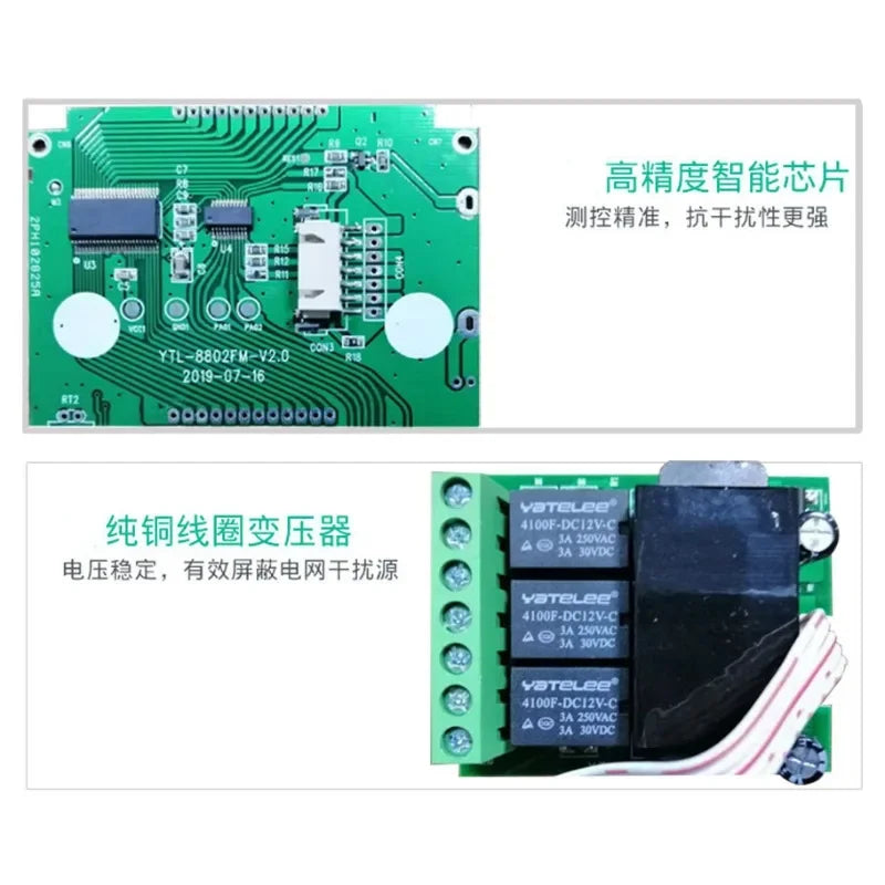 Air Conditioning Panel Switch Digital Thermostat Cooling Heating Ventilation Function Hotel Temperature Controller Thermostat