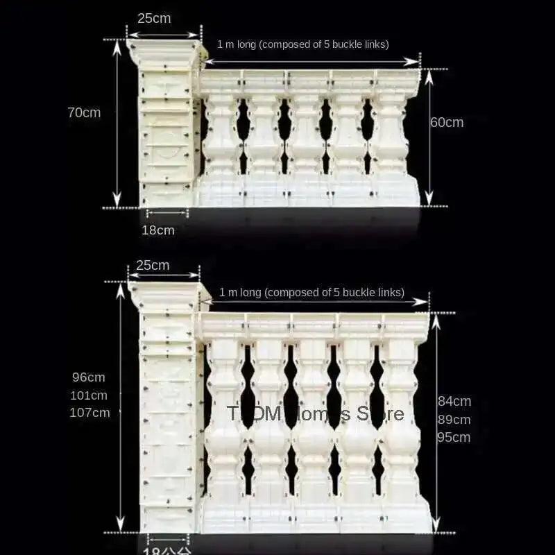 Home Garden Balcony Guardrail Vase Column Roman Column Molds Modern Cement Railing Building Mold European Villa Fence Handrail