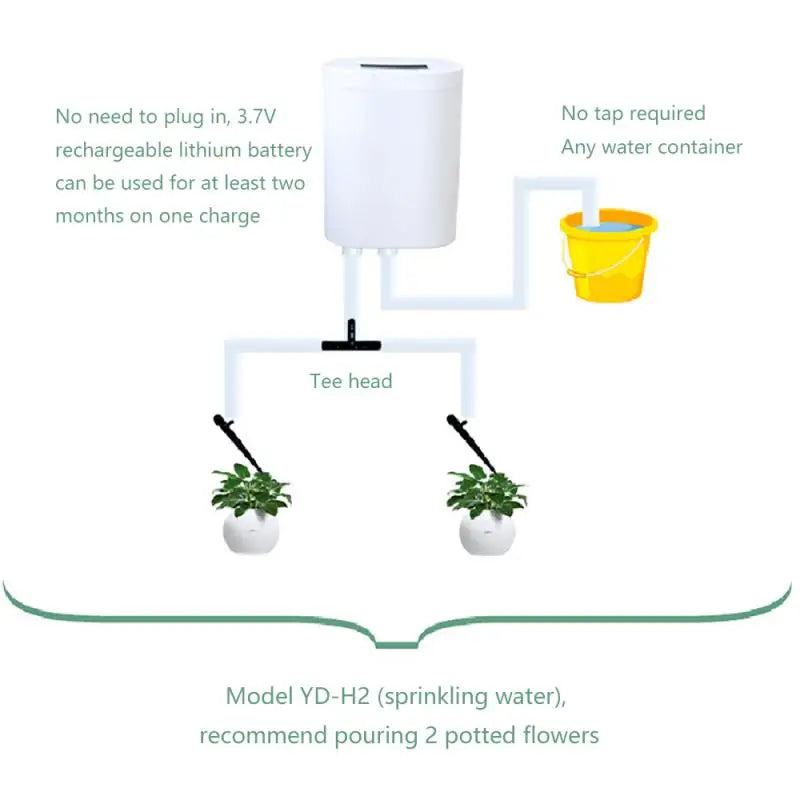 2/4/8 Head Drip Watering Pump Automatic Irrigation System Garden Watering Equipment Plant Sprinkler Controller Garden Tool