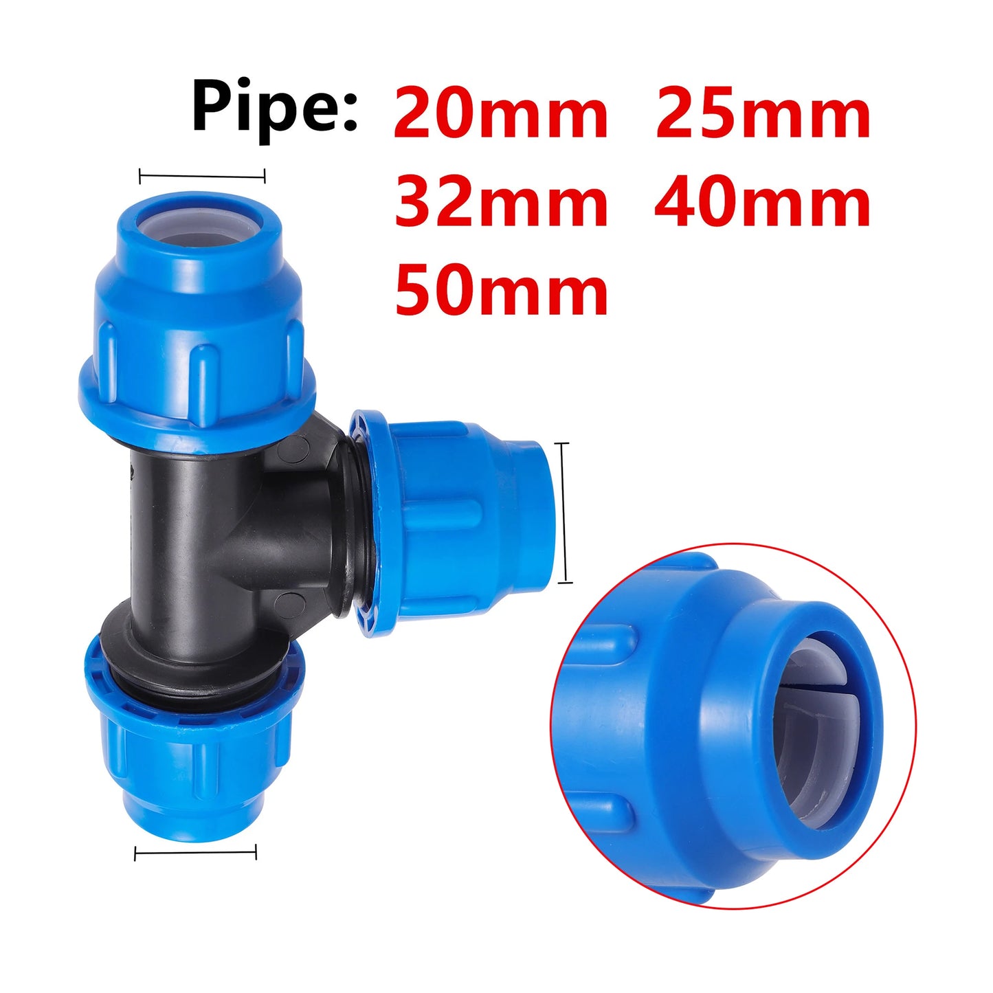 20/25/32/40/50mm PE pipe ball valve joint quick connector agricultural irrigation water pipe diverter accessories