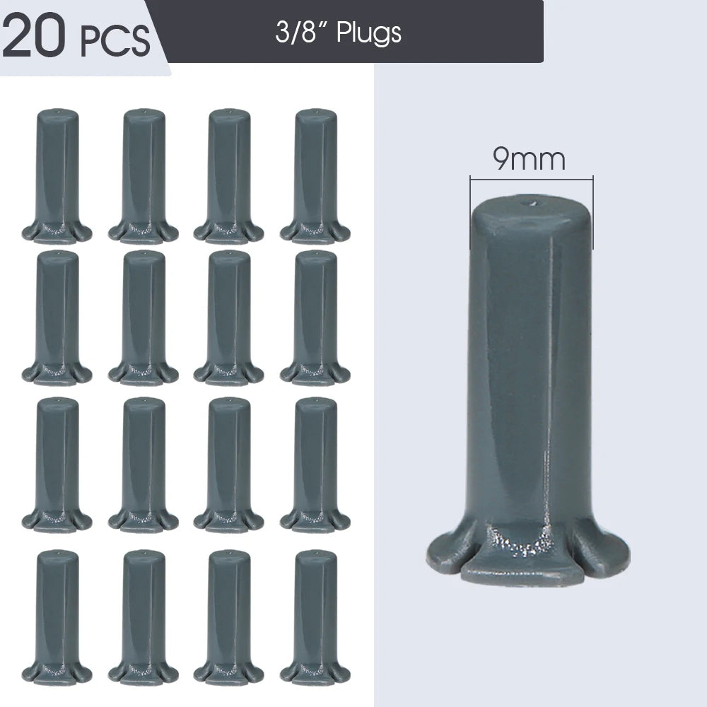 9/12MM PE Tubing Fittings 3/8'' PE Watering Hose Quick Connector for Garden Tubing Joints Tee Straight Elbow Valve Plug Stakes