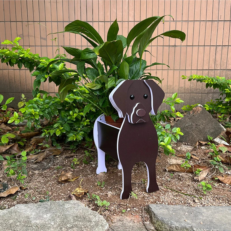 Garden Flower Pot Dog Shape Planter Shiba inu Mastiff Cain Terrier Havanese Vase Pots DIY PVC Garden FlowerPots Home Decor