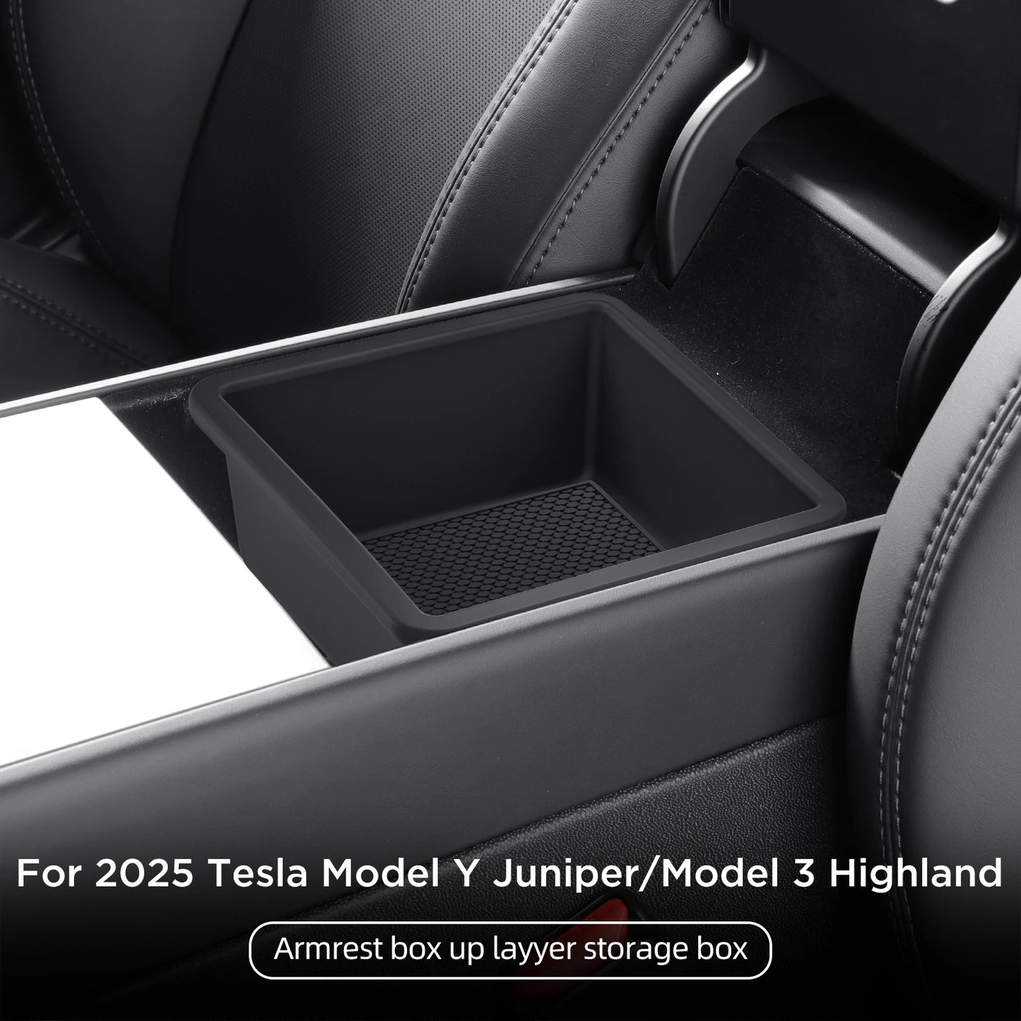 Smabee for Tesla Model Y Launch 2025 Juniper/Model 3 Highland Car Center Console Armrest Storage Box Tray Accessories Tidying
