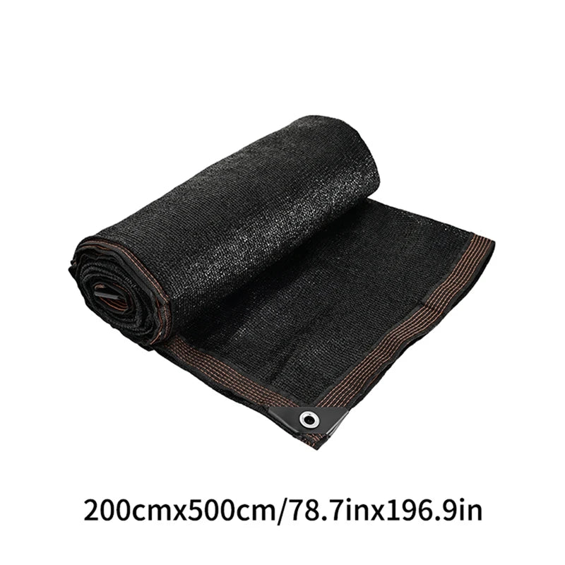 Black Shading Net Anti-UV Sunshade Cloth Outdoor Swimming Pool Cover Sunshade Mesh Garden Plants Balcony Patio Car Canvas Awning