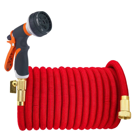 7.5-30M Expandable Magic Hose With 8 Patterns, High-Pressure Adjustable Water Gun, Garden Watering And Cleaning Tool
