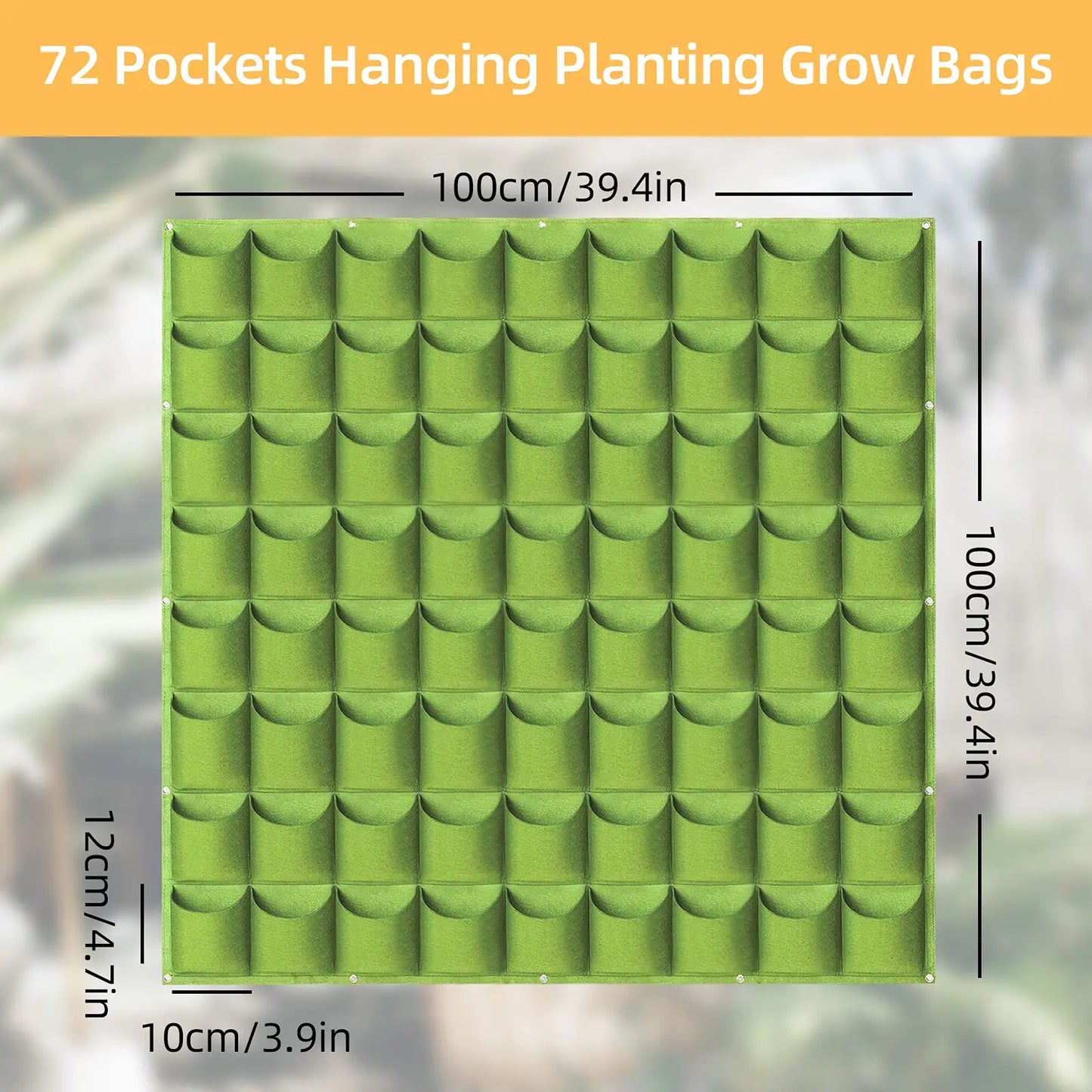 49 Pockets Hanging Planter Bags, Hanging Vertical Wall Mounted Plant Planting Grow Bags, Herb Garden Planter Outdoor Indoor Grow