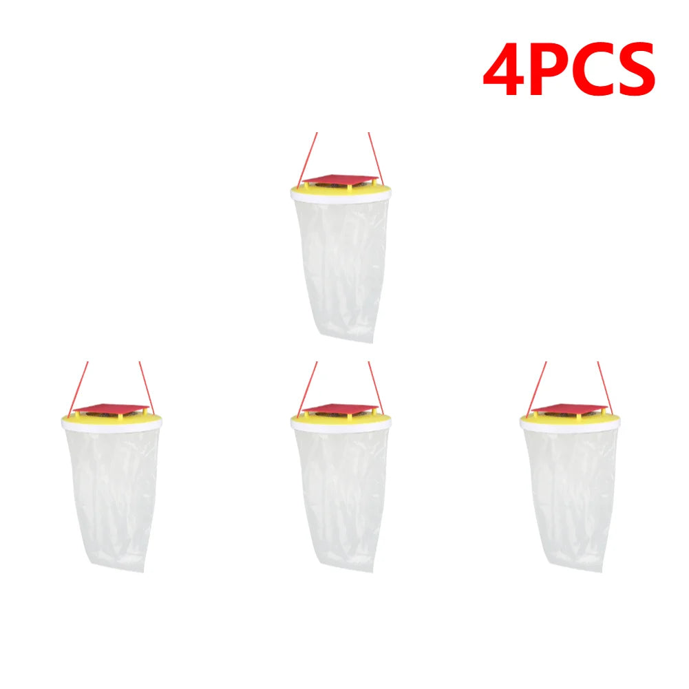 1-10PCS Fly Trap Hanging Fly Catcher Non-toxic Fly Lure Bag Pest Trap With Bait Insect Bug Killer Garden Hanging Flycatcher