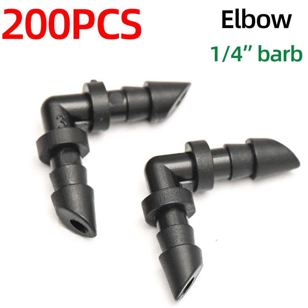 1/4" Pvc Hose Barb Connector End Cap Goof Plug Automatic Drip Irrigation Connectors Garden Watering System Water Pipe