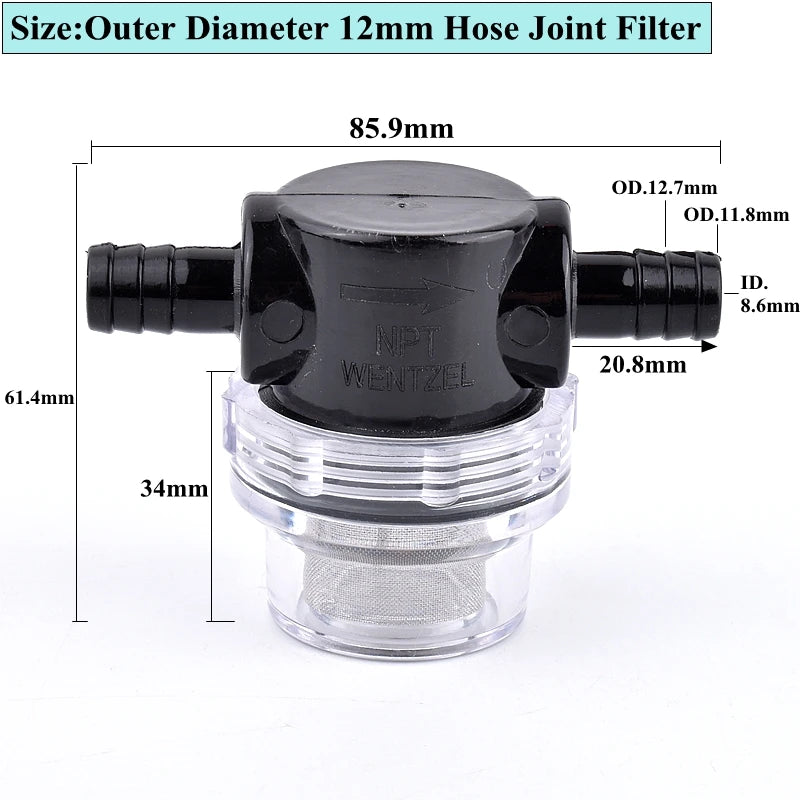 3/8 1/2 Inch Garden Watering Filter Irrigation Large Flow Filter Pipe Connector Aquarium Water Pump Strainer Hose Pagoda Joint