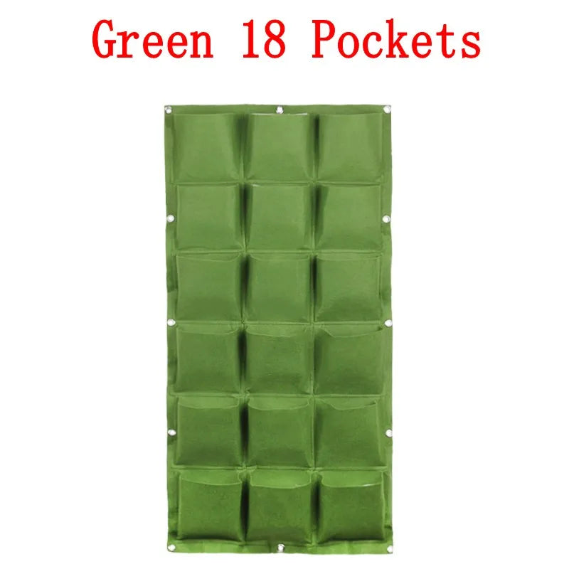 Black Green Wall Hanging Planting Bags Flower Pot Grow Bag Garden Planter Vertical Suculentas Plant Pot Home Decor Accessories
