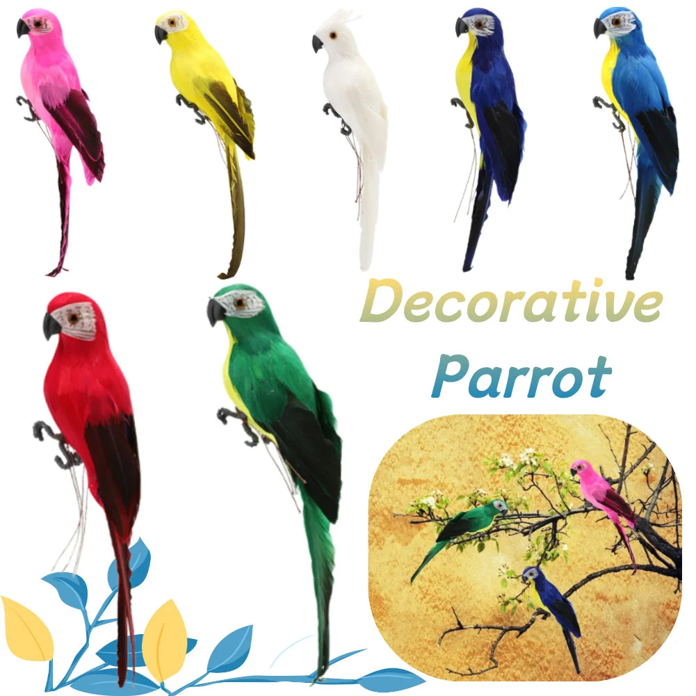 Creative Foam Feather Artificial Parrot Artificial Simulation Foam Bird Fake Animal Bird Garden Bird Prop Decor Home Ornament
