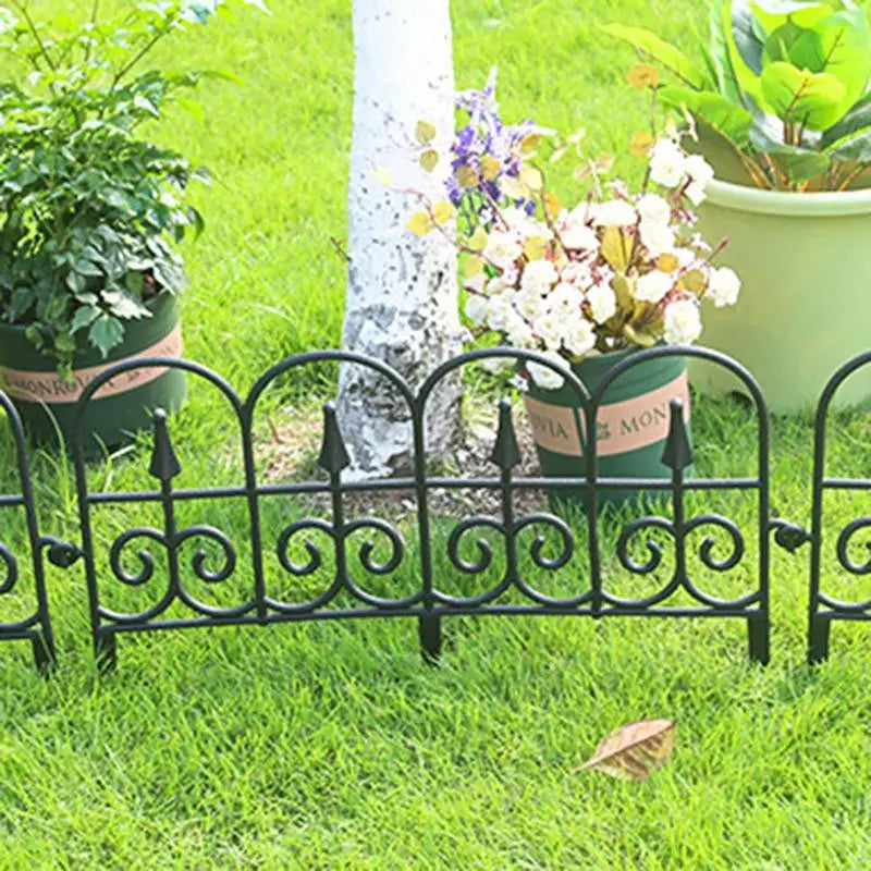 Garden Border Edging Fence 6pcs Garden Fence Panels Flexible Detachable Tree Fence Weatherproof Splicing Fence Landscape Path