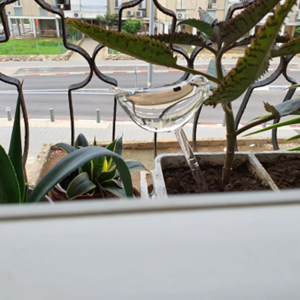 1-12PCS Automatic Plant Watering Bulb PVC Bird Shaped Transparent Self Watering Bulbs Home Garden Plant Dropper Drip Irrigation