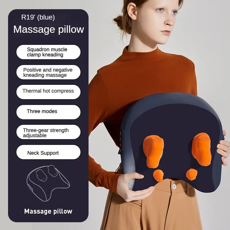 JAIYORL Trapezius Electric Massage Pillow Wireless Car And Home Massag