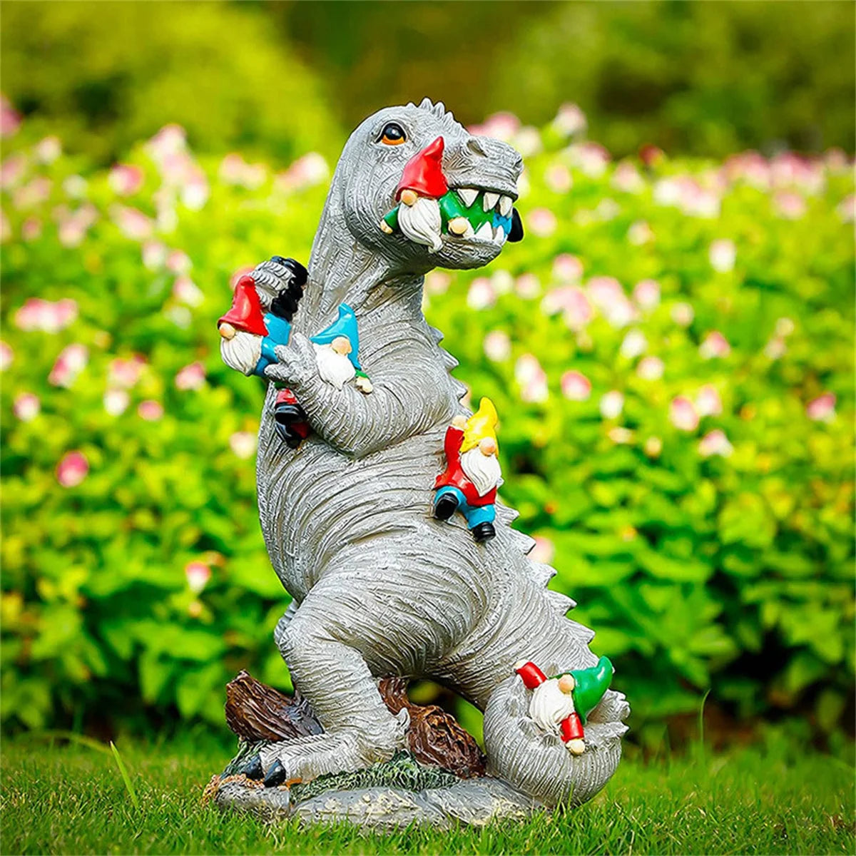 Garden Gnome Statue Outdoor Decor Dinosaur Art Outdoor for Fall Winter Garden Decor Patio Lawn Yard Decoration Housewarming Gift